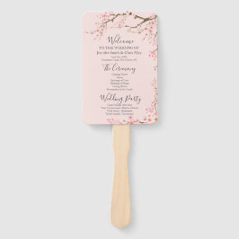 Cherry Blossom Wedding Program Fächer