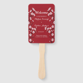 Cherry Blossom Wedding Program Fächer
