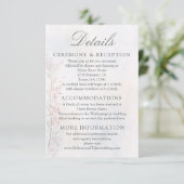 Cherry Blossom Wedding/Reception Details Card Begleitkarte (Stehend Vorderseite)