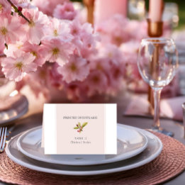 Cherry Blossom Wedding Reception Table Escort Card