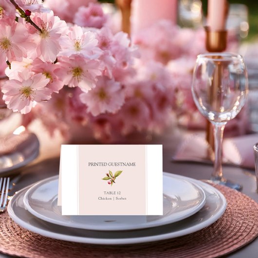 Cherry Blossom Wedding Reception Table Escort Card