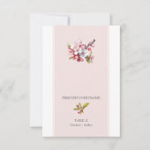 Cherry Blossom Wedding Reception Table Escort Card (Vorderseite)