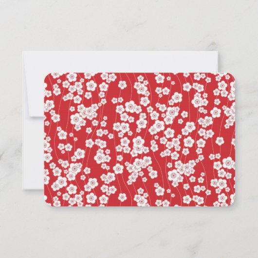 Cherry Blossom Wedding RSVP (Rückseite)