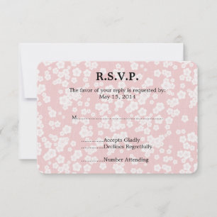 Cherry Blossom Wedding RSVP Karte