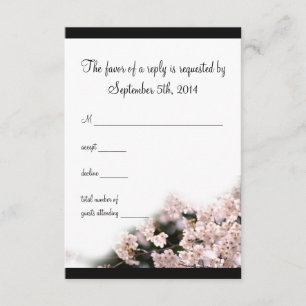 Cherry Blossom Wedding RSVP Karte