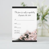 Cherry Blossom Wedding RSVP Karte (Stehend Vorderseite)