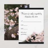 Cherry Blossom Wedding RSVP Karte (Vorne/Hinten)