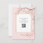 Cherry Blossom Wedding RSVP Karte (Rückseite)