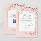 Cherry Blossom Wedding RSVP Karte (Vorne/Hinten)