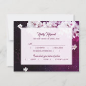 Cherry Blossom Wedding RSVP Menü Auswahl (Vorderseite)