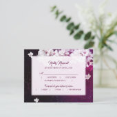 Cherry Blossom Wedding RSVP Menü Auswahl Karte (Stehend Vorderseite)