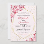 Cherry Blossom Wedding – Sakura Floral Wedding Einladung (Vorderseite)