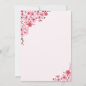 Cherry Blossom Wedding – Sakura Floral Wedding Einladung (Rückseite)