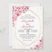 Cherry Blossom Wedding – Sakura Floral Wedding Einladung (Vorderseite)