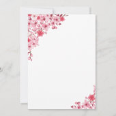 Cherry Blossom Wedding – Sakura Floral Wedding Einladung (Rückseite)