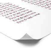 Cherry Blossom Wedding Seating Chart Poster (Ecke)