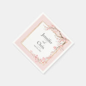 Cherry Blossom Wedding Serviette (Ecke)