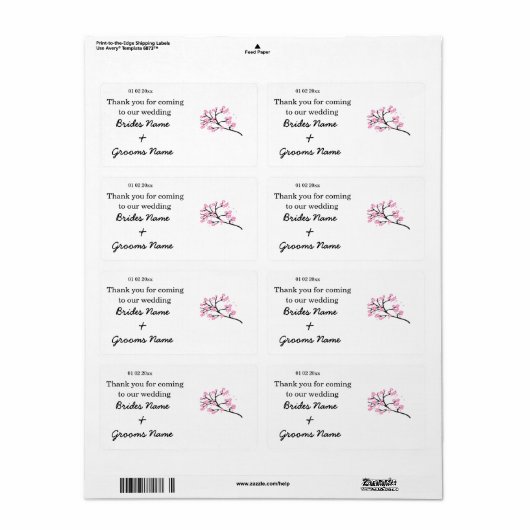 Cherry Blossom Wedding Souvenirs Geschenke Geschen (Vorne)