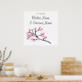 Cherry Blossom Wedding Souvenirs Geschenke Geschen Poster (Küche)