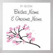 Cherry Blossom Wedding Souvenirs Geschenke Geschen Poster (Vorne)