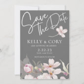 Cherry Blossom Wedding speichern das Datum Karten (Vorderseite)