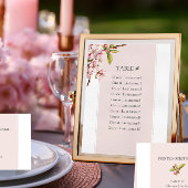 Cherry Blossom Wedding Table Cards