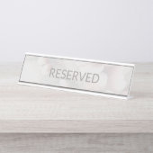 Cherry Blossom Wedding Tabletop Zeichen Schreibtischnamensplakette (Vorderseite )