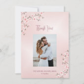 Cherry Blossom Wedding Thank You Dankeskarte (Vorderseite)