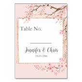 Cherry Blossom Wedding Tischnummer (Rückseite)