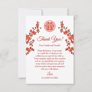 Cherry Blossom Wedding Vielen Dank Dankeskarte