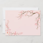 Cherry Blossom Wedding Vielen Dank Dankeskarte (Rückseite)