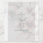 Cherry Blossom Wedding Weinetikett (Einzelnes Label)