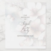 Cherry Blossom Wedding Weinetikett (Einzelnes Label)