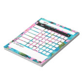 Cherry Blossom Weekly Habit Tracker Notepad Notizblock (Rotiert)