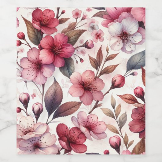 Cherry Blossom Weinetikett (Einzelnes Label)