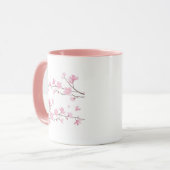 Cherry Blossom - Weißer Hintergrund Tasse (Vorderseite Links)