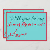 Cherry Blossom werden Sie meine Junior-Bridesmaid  Einladung (Vorne/Hinten)
