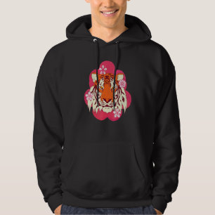 Cherry Blossom Wild Animal Sakura Asian Cat Tiger Hoodie