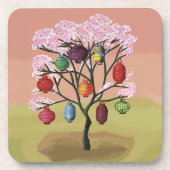 Cherry Blossom with orient paper lanterns Getränkeuntersetzer (Vorderseite)