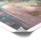 Cherry Blossom Woman Art Deco Poster (Ecke)