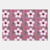 Cherry Blossom Wrapping Paper Flat Sheet Set 3 Geschenkpapier Set (Vorderseite)