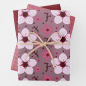 Cherry Blossom Wrapping Paper Flat Sheet Set 3 Geschenkpapier Set (Beispiel)
