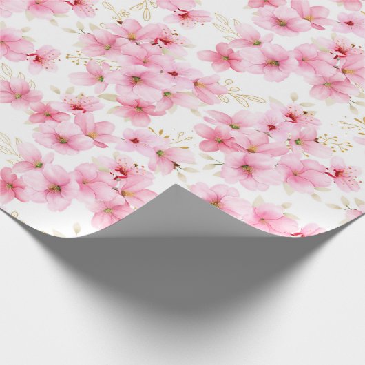 Cherry Blossom Wrapping Paper Geschenkpapier (Ecke)