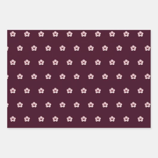 Cherry Blossom Wrapping Paper Geschenkpapier Set (Vorderseite)