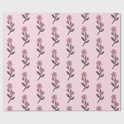 Cherry Blossom Wrapping Paper - rosa Muster Geschenkpapier (Flach)
