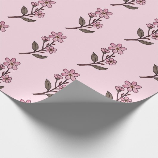 Cherry Blossom Wrapping Paper - rosa Muster Geschenkpapier (Ecke)