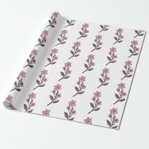 Cherry Blossom Wrapping Paper - Weißes Muster