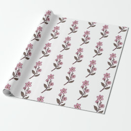 Cherry Blossom Wrapping Paper - Weißes Muster Geschenkpapier