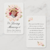 Cherry Blossom Wreath Beileid Gedenkkarte Visitenkarte (Vorne/Hinten)