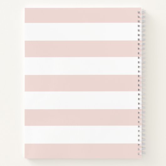 Cherry Blossom Wreath Monogram Family Rezept Notizblock (Rückseite)